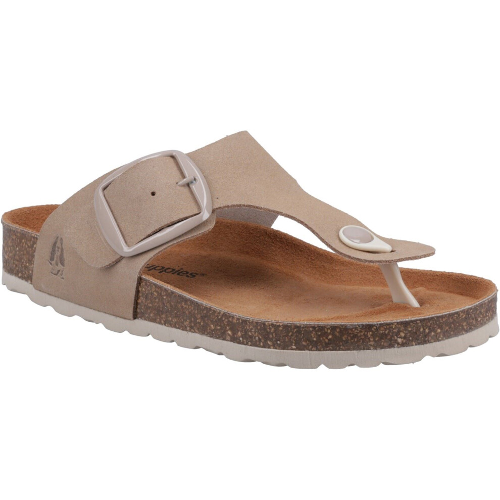 (Brown, 8 (Adults')) Hush Puppies Billie Suede Women's Taupe Sandals