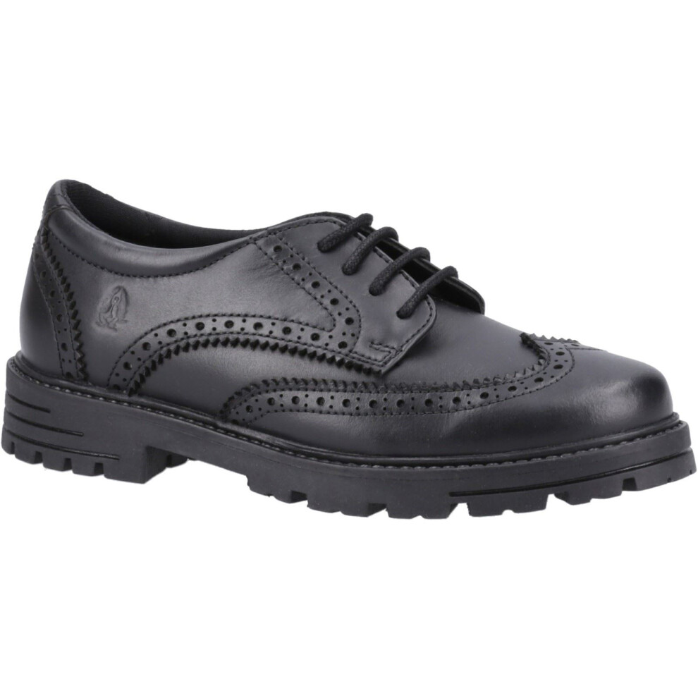 Hush Puppies (, 5 (Adults')) Maxine Senior Leather Girls's Brogues Black
