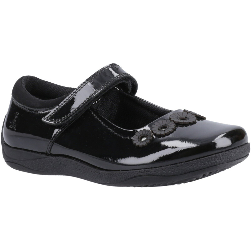 Hush Puppies (Black, 11 (Adults')) Christina Patent Junior Leather Girls's Black Shoes