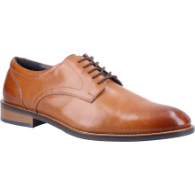 (Brown, 8 (Adults')) Hush Puppies Damien Lace Up Leather Men's Tan Lace-Up Shoes