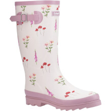 (Pink, 7 (Adults')) Cotswold Wildflower Tall Rubber Women's Pink Wellington Boots