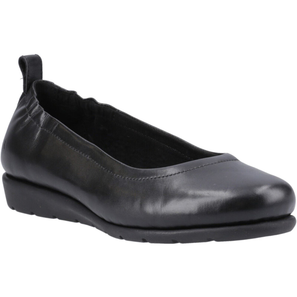 (Black, 5 (Adults')) Hush Puppies Skylar Leather Women's Black Flats