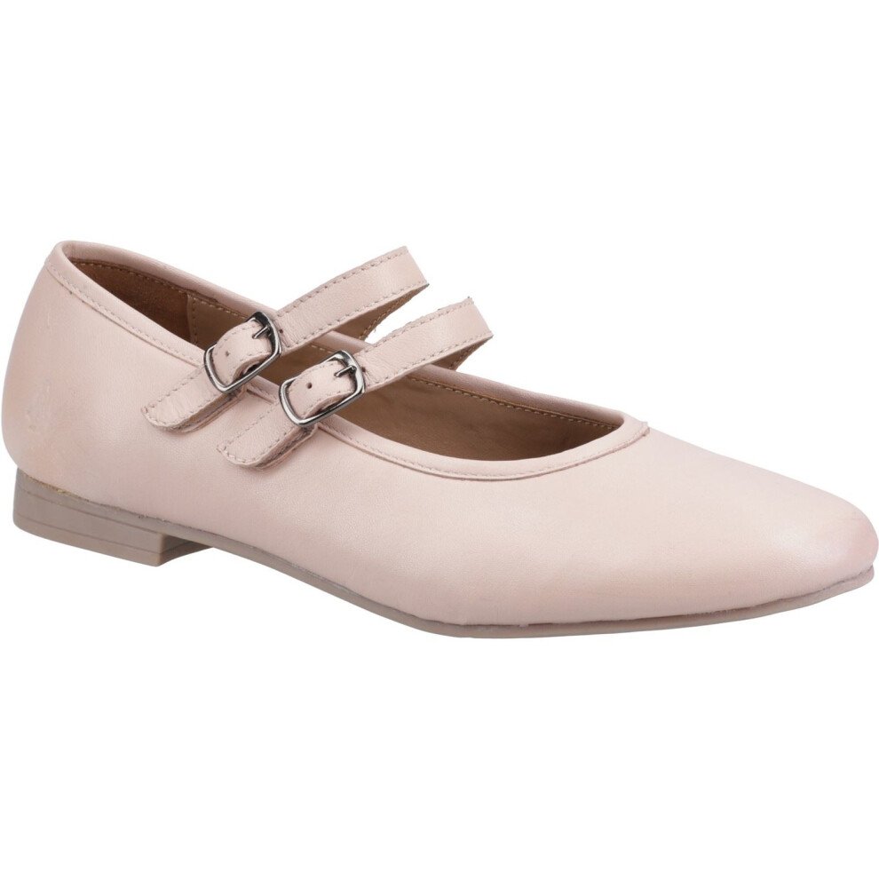 (Pink, 5 (Adults')) Hush Puppies Nancy Mary Jane Leather Women's Blush Flats
