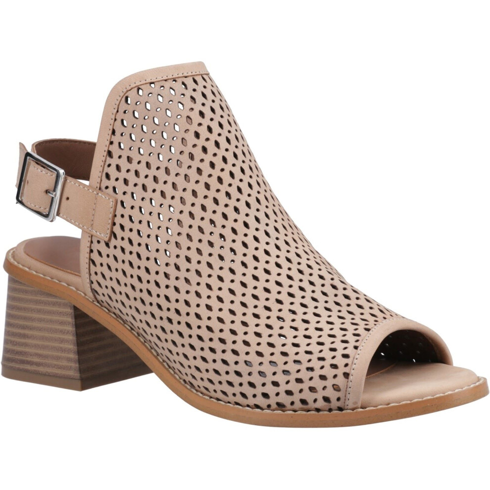 (Brown, 6 (Adults')) Hush Puppies Louise Heeled Leather Women's Taupe Sandals