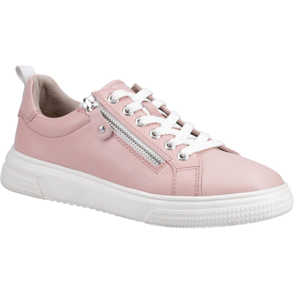 Hush Puppies Women's Pink (, (Adults')) Martha Leather Trainers Size 4