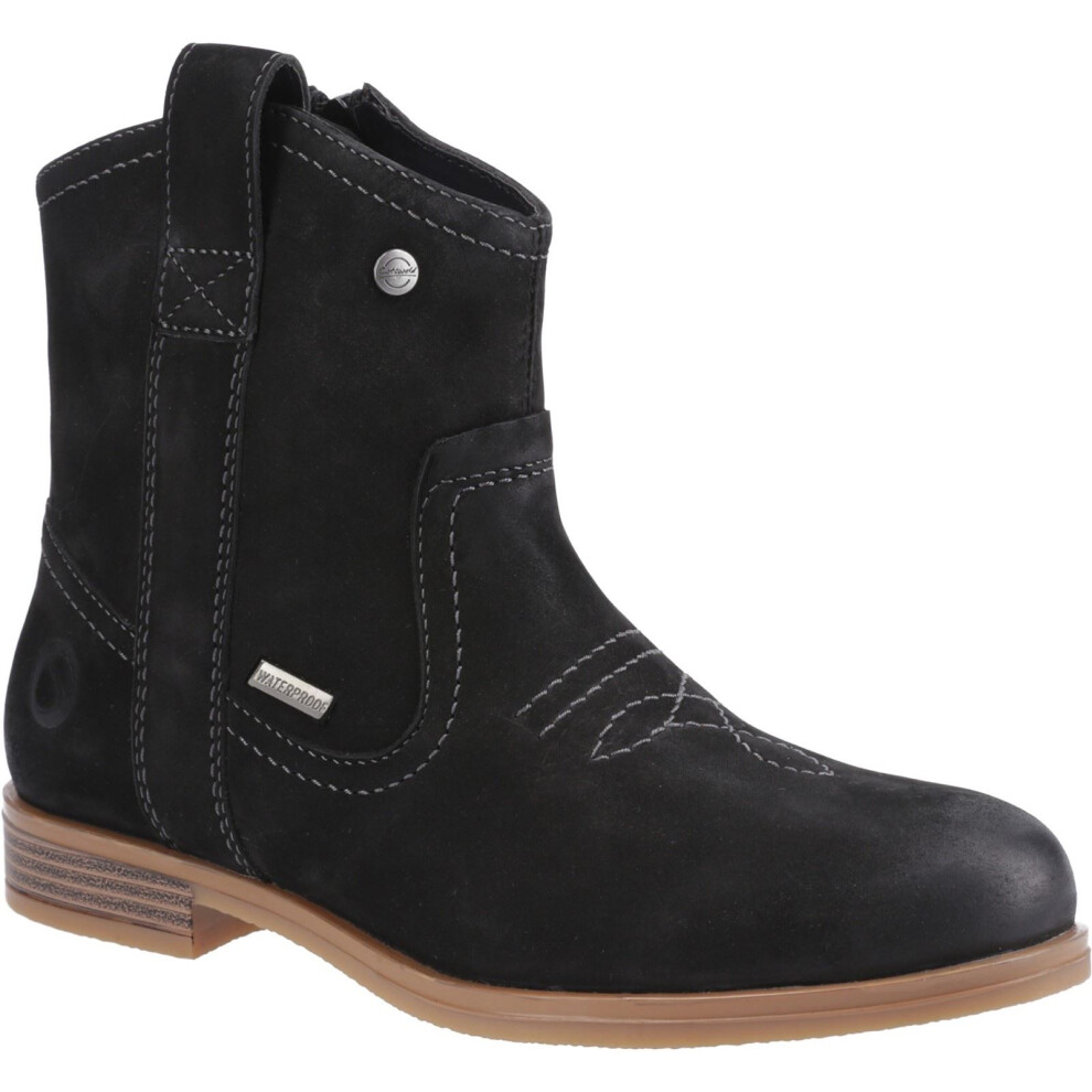 (Black, 5 (Adults')) Cotswold Signet Leather Women's Black Boots