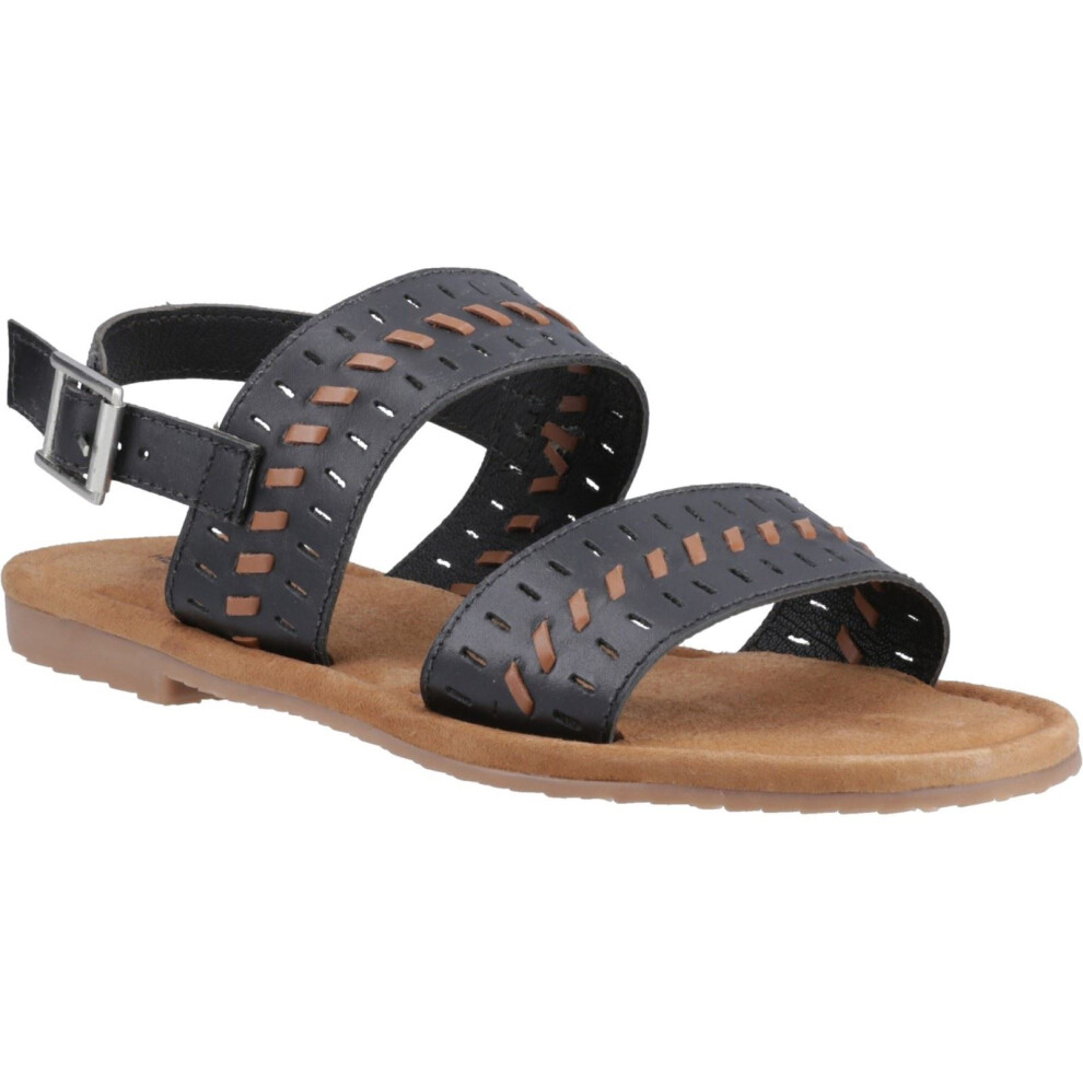 Hush Puppies (Black, 5 (Adults')) Hadley Leather Women's Black Sandals