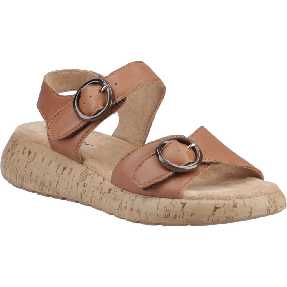 Hush Puppies (Brown, 6 (Adults')) Alison Leather Women's Tan Sandals