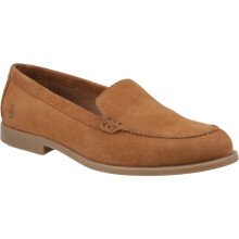 (Brown, 5 (Adults')) Hush Puppies Natasha Leather Women's Tan Loafers