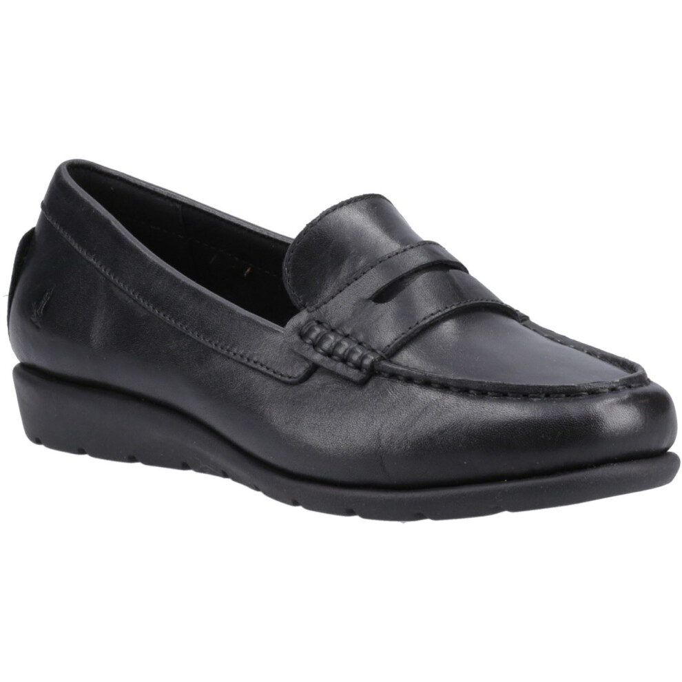 (Black, 6 (Adults')) Hush Puppies Shelby Leather Women's Black Loafers