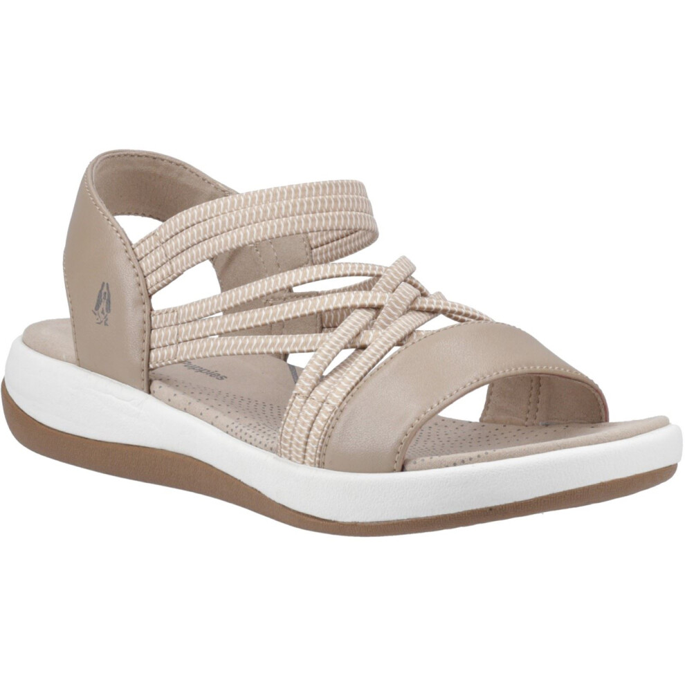 (Brown, 3 (Adults')) Hush Puppies Susanna Leather Women's Taupe Sandals