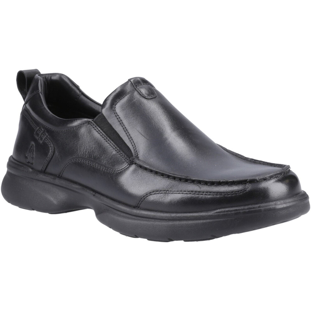 Hush Puppies (Black, 8 (Adults')) Harold Leather Men's Black Moccasins Shoes