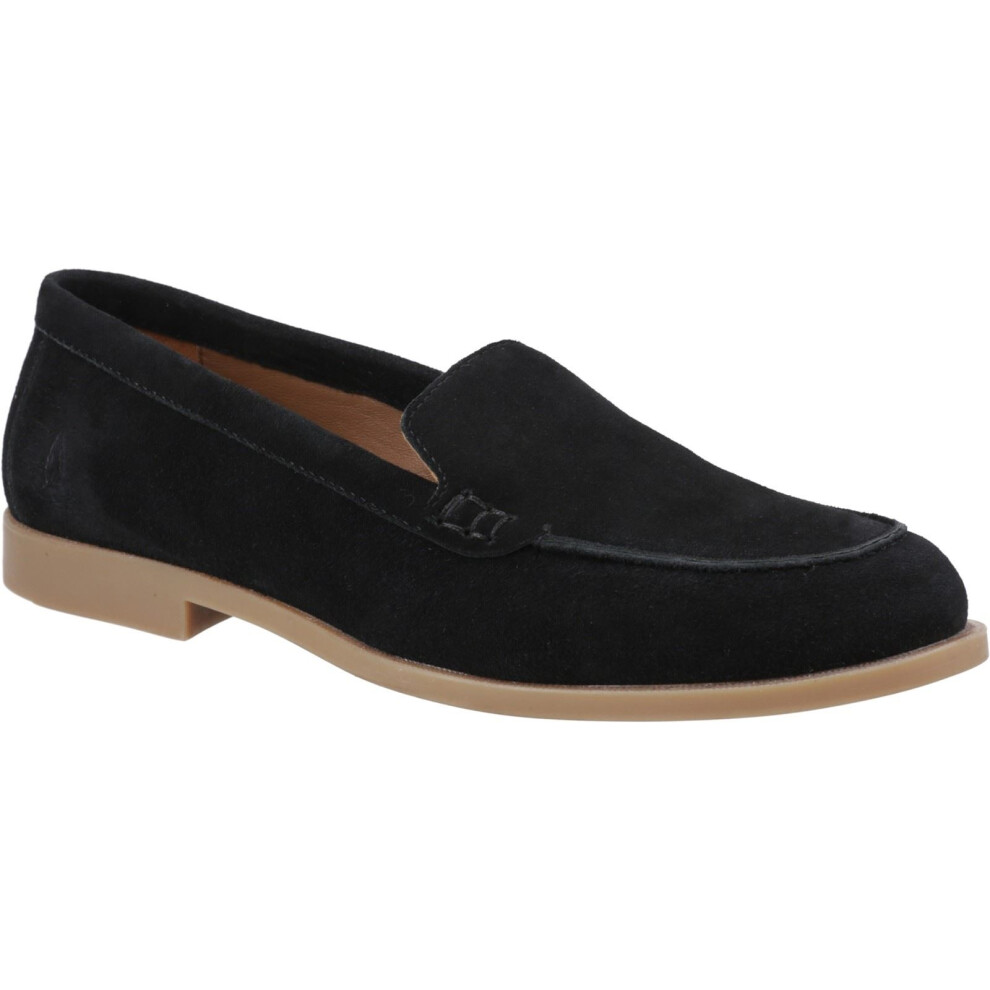 (Black, 8 (Adults')) Hush Puppies Natasha Leather Women's Black Loafers