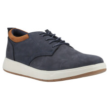 (Blue, 6 (Adults')) Hush Puppies Bowen Leather Men's Navy Lace-Up Shoes