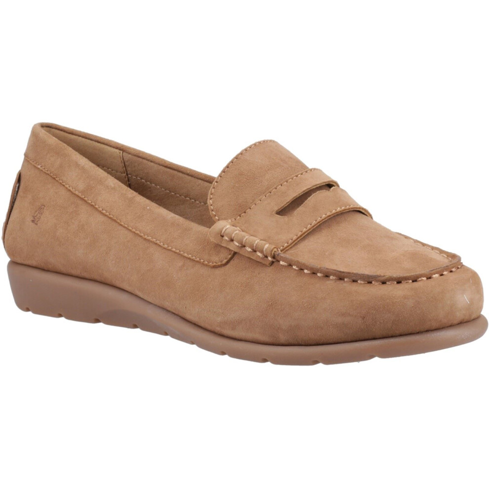 Hush Puppies Women's Brown (, (Adults')) Shelby Suede Suede Tan Loafers Size 8