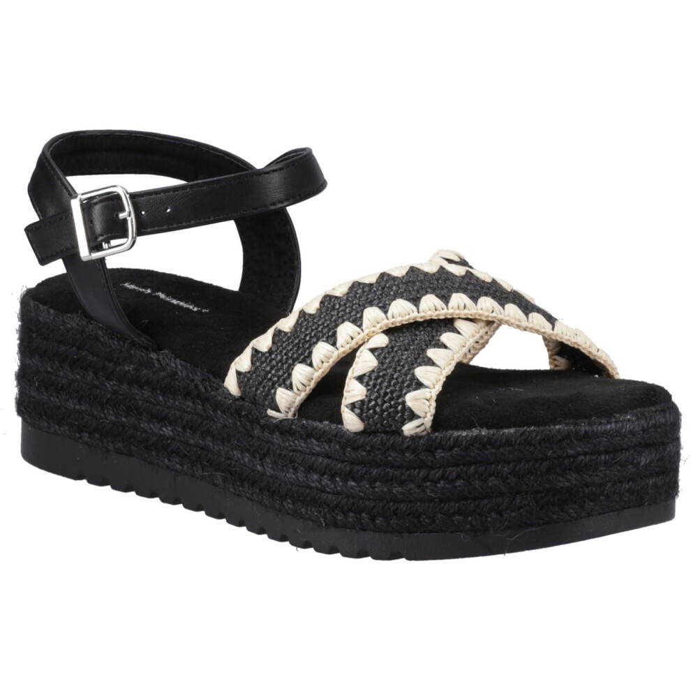 Hush Puppies Women's Black Jemma Espadrille Synthetic Sandals - Size 6 - Image 4