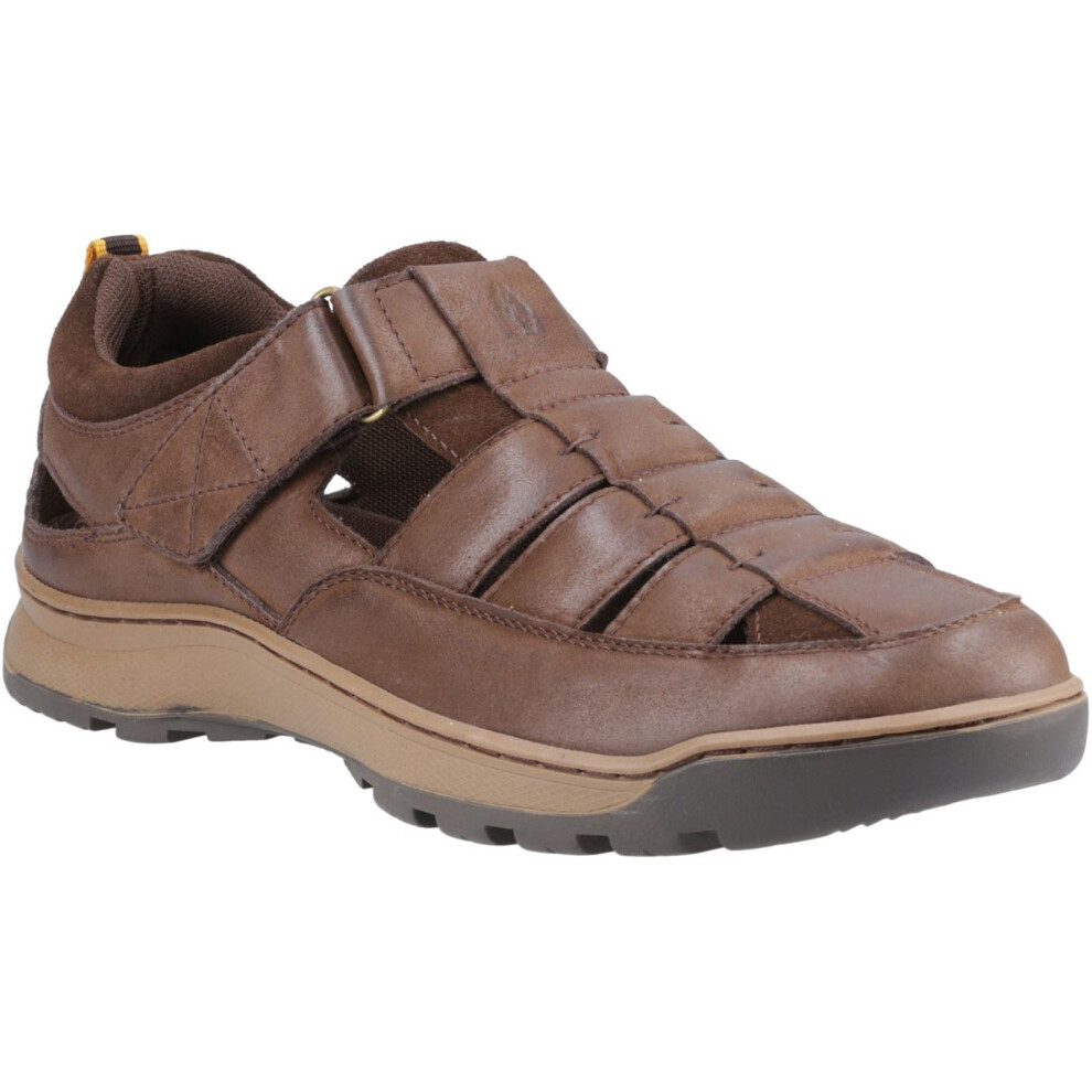 Hush Puppies (Brown, 13 (Adults')) Rucker Leather Men's Brown Sandals