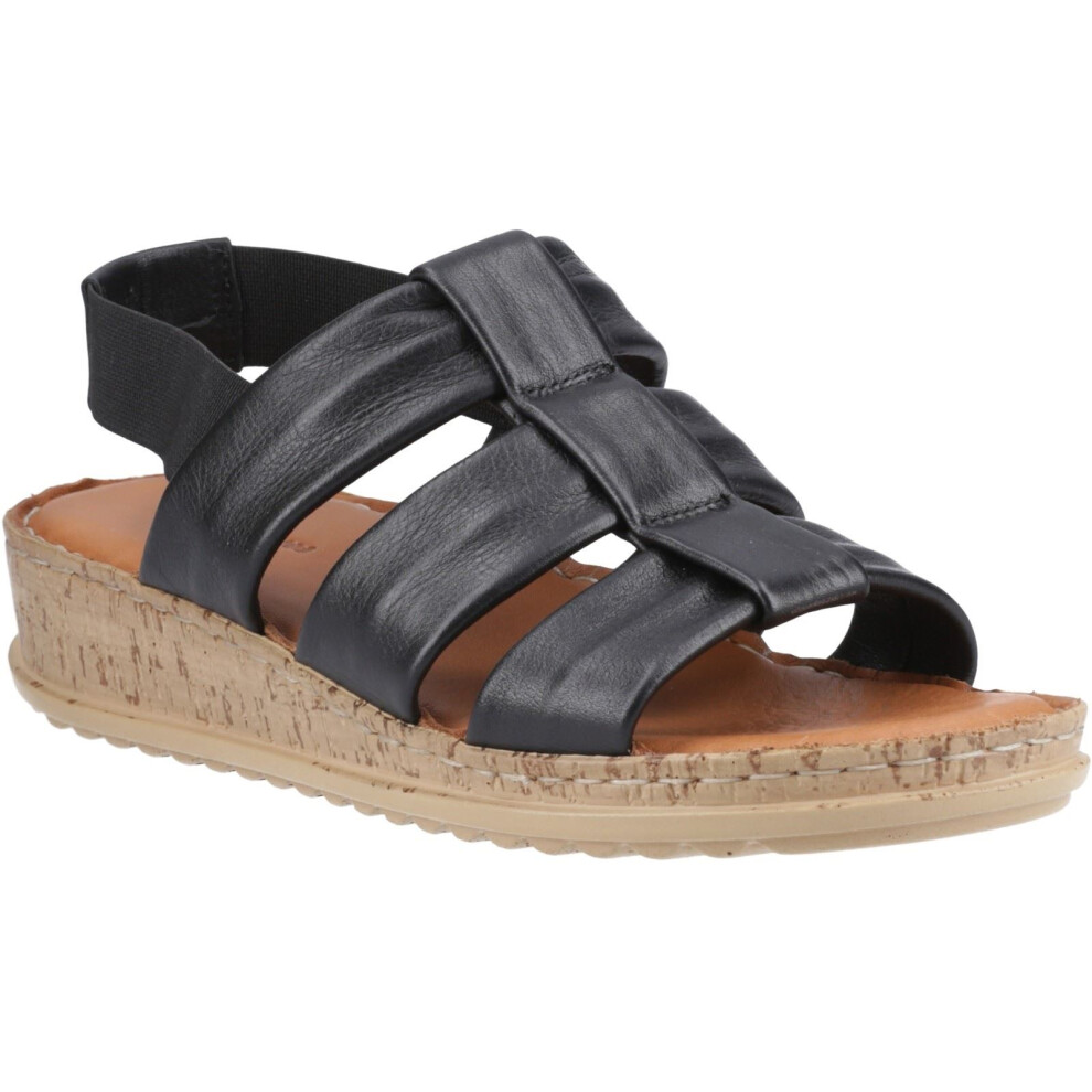 Hush Puppies (Black, 3 (Adults')) Eden Gladiator Leather Women's Black Sandals