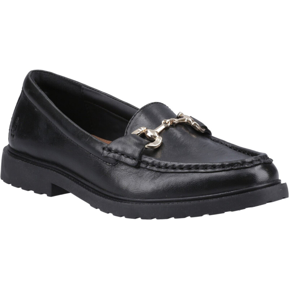 Hush Puppies (Black, 9 (Adults')) Verity Snaffle Leather Women's Black Loafers