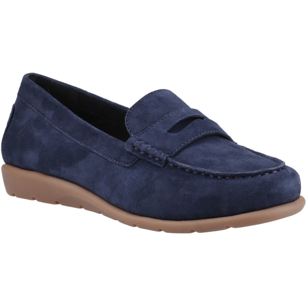 Hush Puppies Women's Blue (, (Adults')) Shelby Suede Suede Navy Loafers Size 6