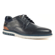 (Blue, 12 (Adults')) Pod Merlin Leather Men's Navy Lace-Up Shoes