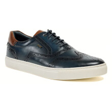 (Blue, 8 (Adults')) Pod Dobbs Leather Men's Navy Brogues Shoes
