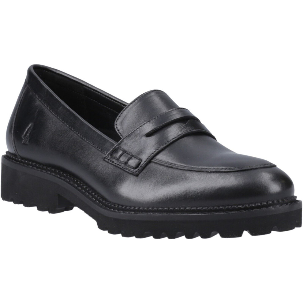 Hush Puppies (Black, 4 (Adults')) Grazia Leather Girls's Black Loafers