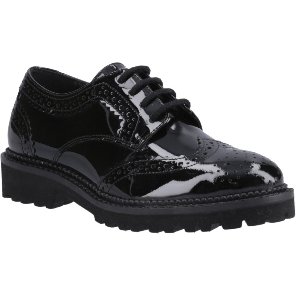 Hush Puppies (Black, 4 (Adults')) Gabi Lace Up Leather Girls's Black Brogues