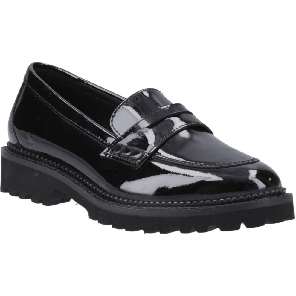 Hush Puppies (Black, 2 (Adults')) Grazia Leather Girls's Black Loafers