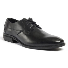 (Black, 9 (Adults')) Pod Smyth Leather Men's Black Lace-Up Shoes
