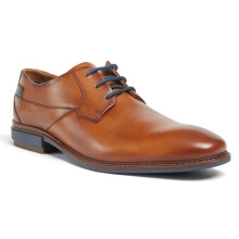 (Brown, 9 (Adults')) Pod Smyth Leather Men's Cognac Lace-Up Shoes