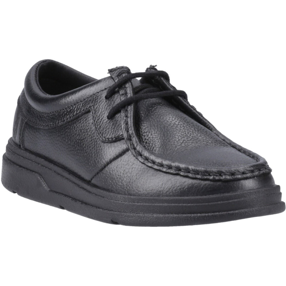 Hush Puppies (Black, 1 (Adults')) Ronan Mocc Leather Boys's Black Moccasins Shoes