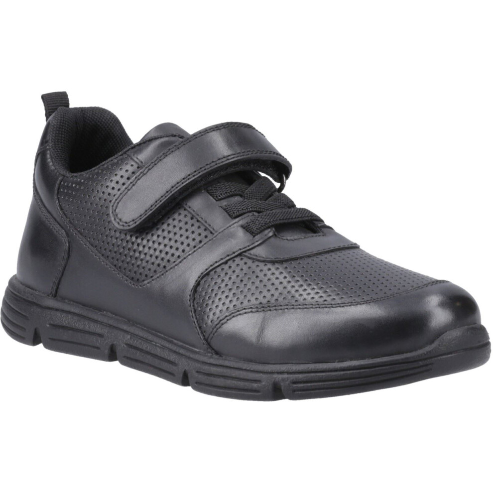Hush Puppies (, 13 (Adults')) Alfie Bungee Jnr Leather Boys's Shoes Black
