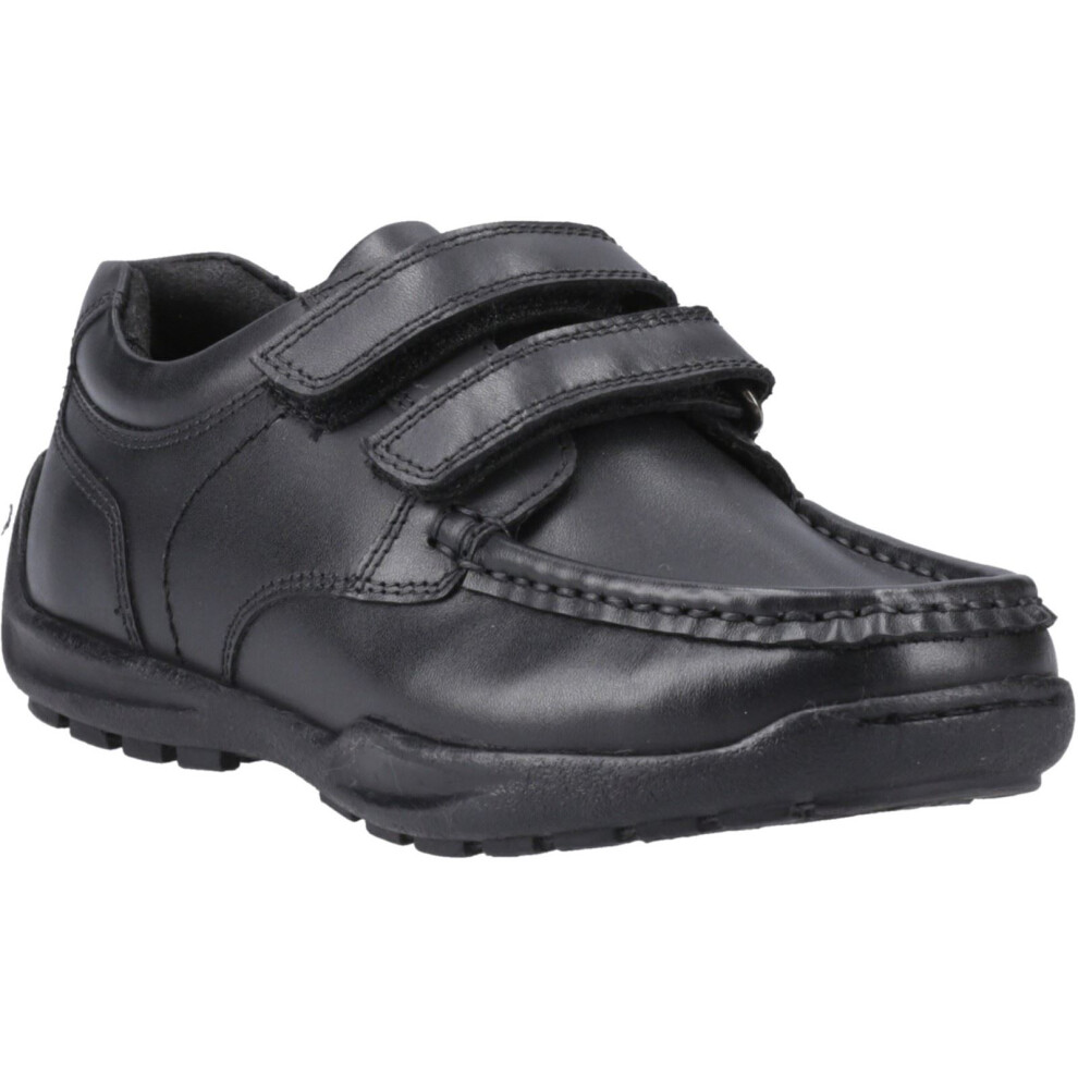 Hush Puppies (Black, 12 (Adults')) Maddox Leather Boys's Black Shoes