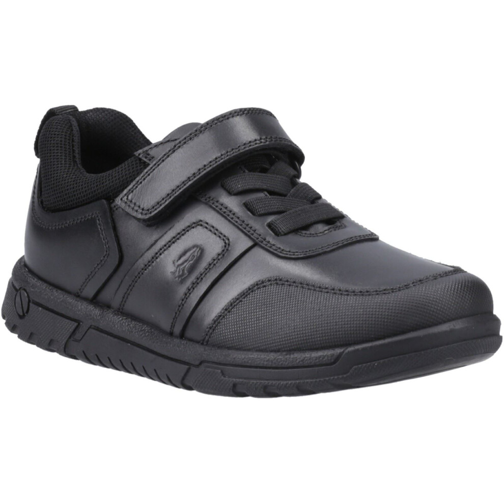 Hush Puppies (Black, 5 (Adults')) Sutton Bungee Leather Boys's Black Lace-Up Shoes