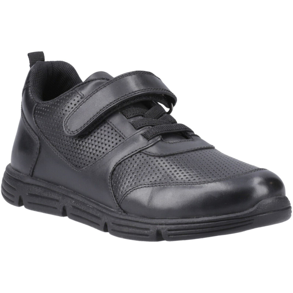 Hush Puppies (Black, 5 (Adults')) Alfie Bungee Snr Leather Boys's Black Shoes
