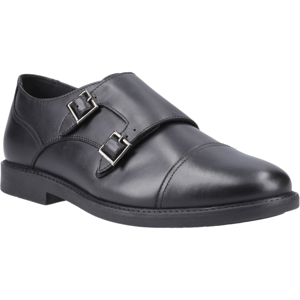 Hush Puppies (Black, 9 (Adults')) Tim Monk Leather Boys's Black Shoes