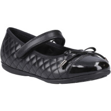 (Black, 13 (Adults')) Hush Puppies Lottie Leather Girls's Black Ballet Flats