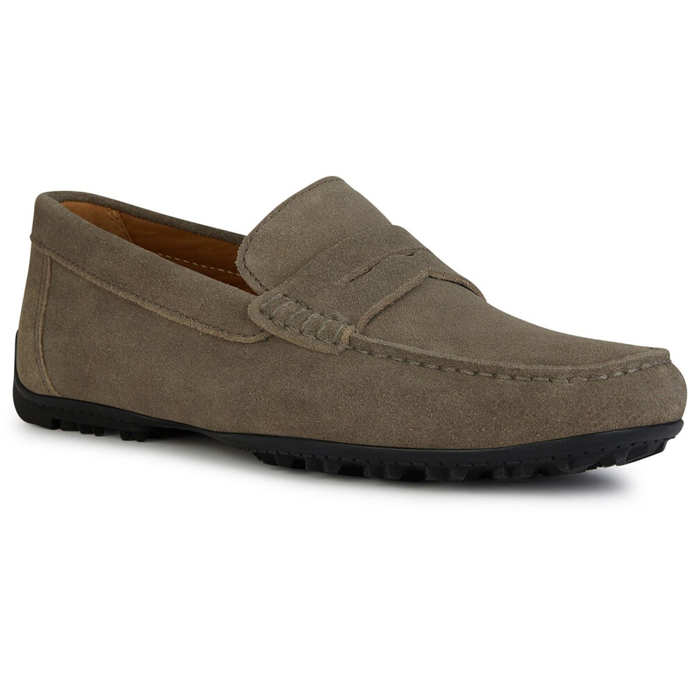 Geox (, 9 (Adults')) U Kosmopolis + Grip Leather Men's Taupe Loafers Brown