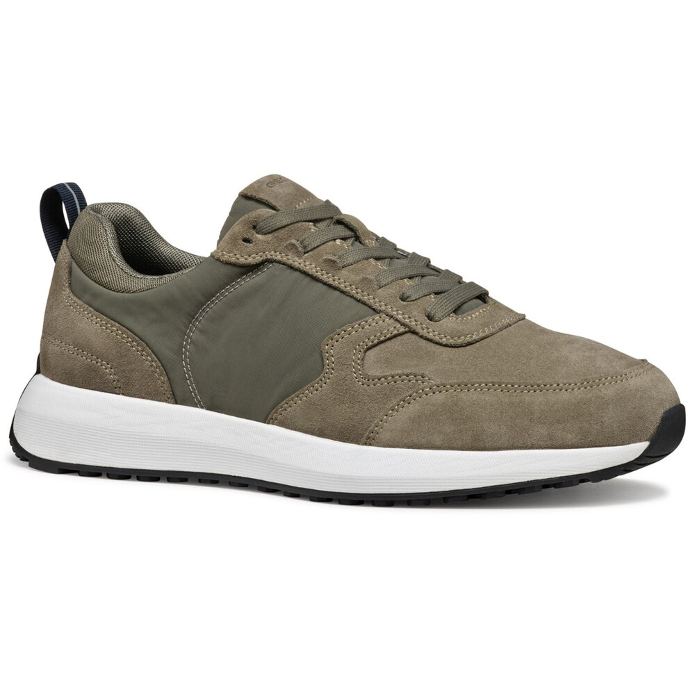 Geox (Green, 9 (Adults')) U Volpiano Leather Men's Sage Trainers