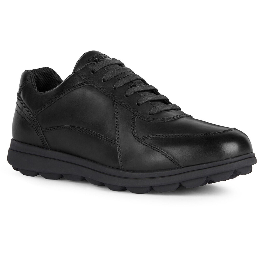 Geox (, 10 (Adults')) U Spherica Ec12 Leather Bovine Full Grain Men's Trainers Black