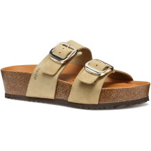(Brown, 3 (Adults')) Geox D BRIONIA H Leather Women's Light Taupe Wedges