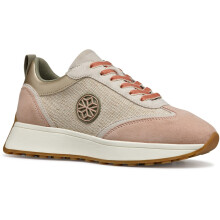 (Brown, 6 (Adults')) Geox D AMABEL Synthetic Polyurethane Women's Light Sand/Light Taupe Trainers