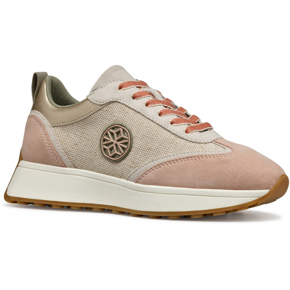 Geox (Brown, 7 (Adults')) D Amabel Synthetic Polyurethane Women's Light Sand/Light Taupe Trainers
