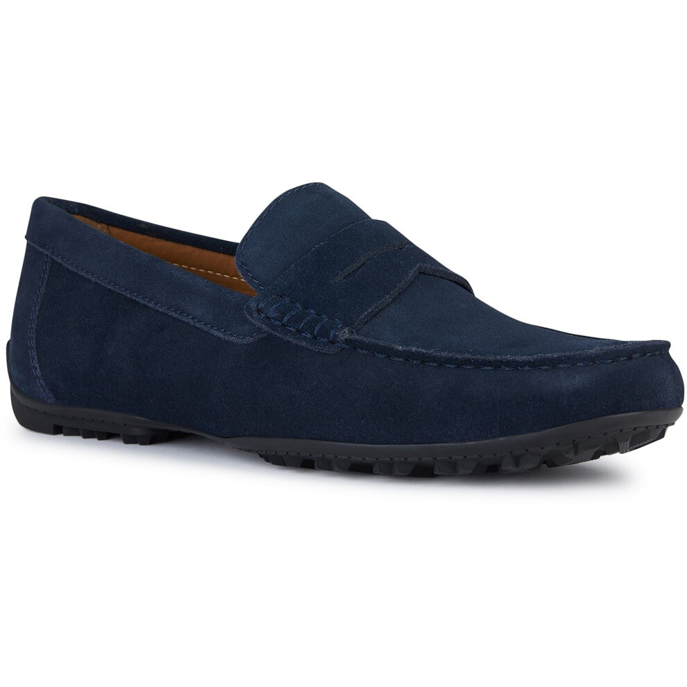 Geox (, 7 (Adults')) U Kosmopolis + Grip Leather Men's Navy Loafers Blue