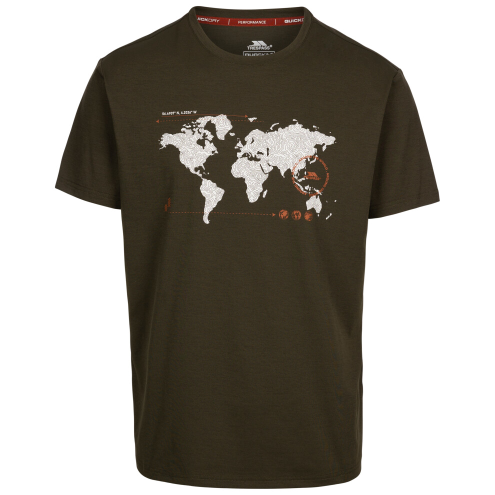 (L, Dark Vine) Trespass Mens Casual T-Shirt Short Sleeve Ohio