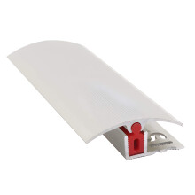 Aluminium Adjustable Height Door Threshold Strip 40mm TTC - Easy Clip Pivots - Bright Silver