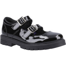 (Black, 13 (Adults')) Hush Puppies Ella Patent Junior Leather Girls's Black Shoes