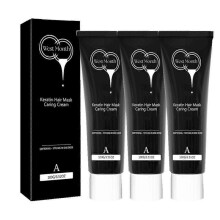 3pcs Magical Hair Mask Repair Frizzy Damaged Soft Smooth Shiny Keratin Treatment Deep Moisturize Nourishing Scalp Hair Care