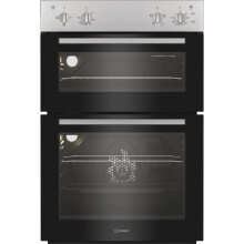 Indesit Built In Electric Double Oven - Silver - A/A Rated